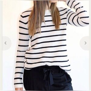 A.L.C. Striped Cashmere Blend Sweater
